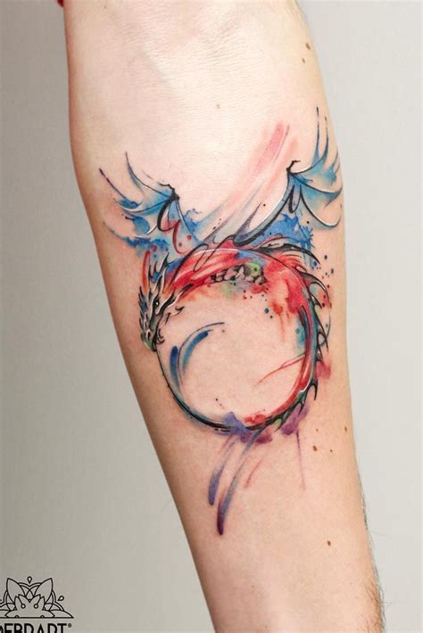 47 Gorgeous Looking Watercolor Tattoo Ideas | Watercolor dragon tattoo, Dragon tattoo designs ...