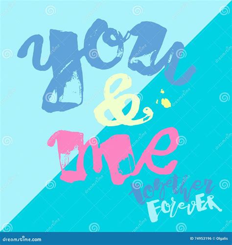 You and Me Together Forever. Stock Vector - Illustration of doodle, graffiti: 74953196