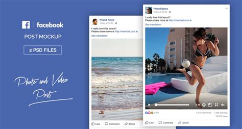 FREE Facebook Post Mockup PSD | MarinaD