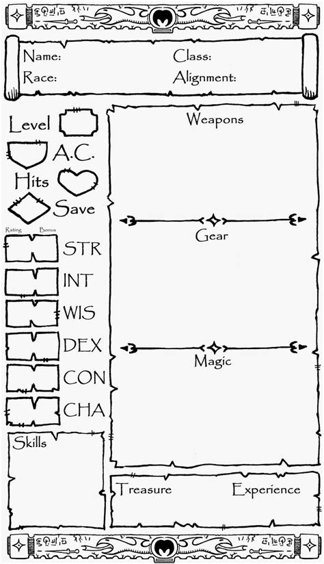 The Splintered Realm: Character Sheet - Second Crack