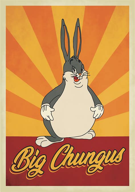 Big Chungus Vintage Poster Sale Poster, Poster Art, Poster Prints, Cellphone Wallpaper, Saviour ...