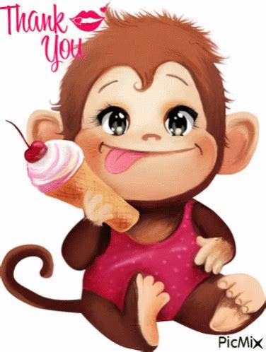 Thank You Baby Monkey GIF - ThankYou BabyMonkey IceCream - Discover ...