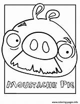 Angry Birds Pig S Moustache Pig23ad Coloring Page Printable sketch template