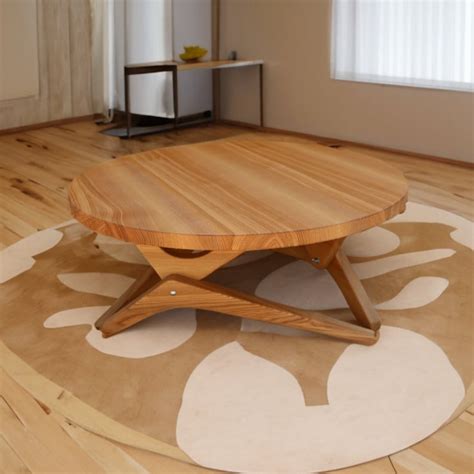 Coffee Tables Round Transforming Table Walnut Wood Simple Side Table Ash Adjustable Height Oak ...