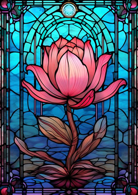 Art deco, stained glass, clipart, lotus, nature, vector, wood - Clip Art Library