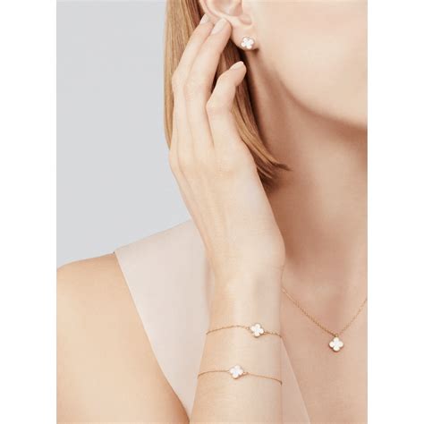 Sweet Alhambra bracelet, - Worn View - VCARF68800 - Van Cleef & Arpels Real Jewelry, Jewelry ...