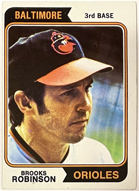 Brooks Robinson 1974 Topps Baltimore Orioles Baseball Card (HOF) – KBK ...