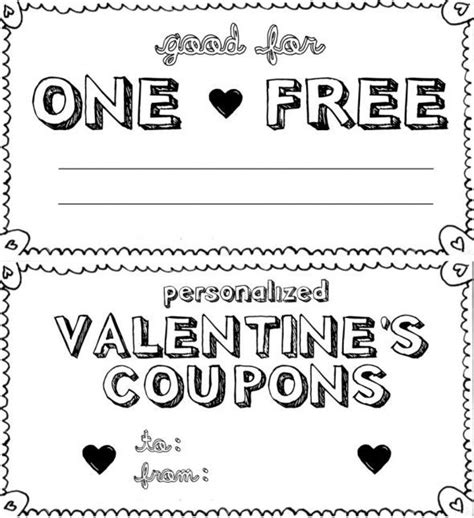 Free Printable Valentine's Day Love Coupons For Him | Coupon template, Free coupon template ...