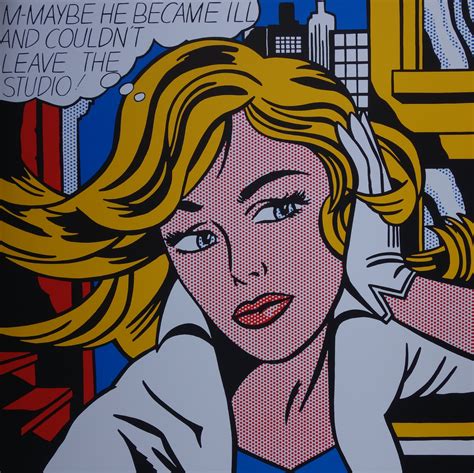 Roy Lichtenstein (d'après) : May be Girl - Sérigraphie - Art ...