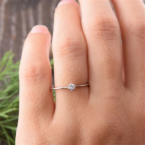 Delicate Diamond Ring, Small Diamond Rings, Minimalist Diamond Rings ...