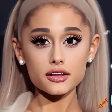 Portrait of ariana grande with blonde hair