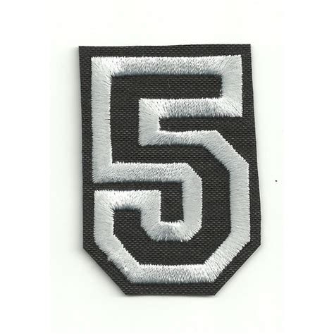 Patch embroidery LETTER 5 5cm high