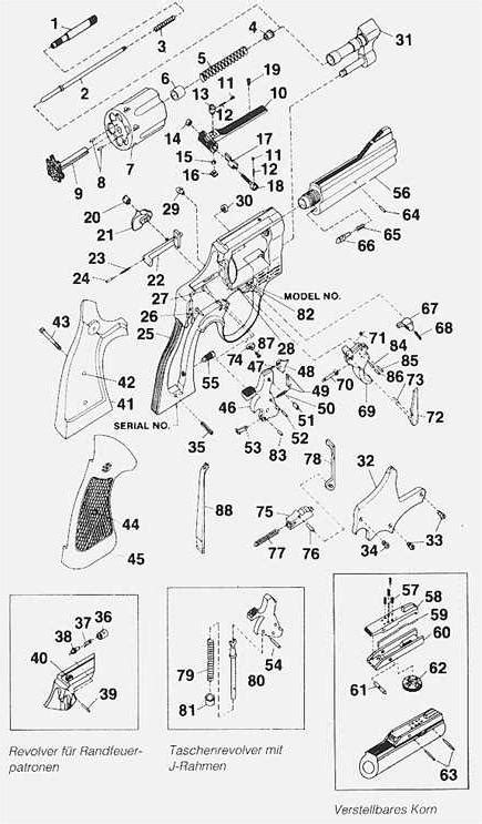 Smith & Wesson Revolver Explosionszeichnung