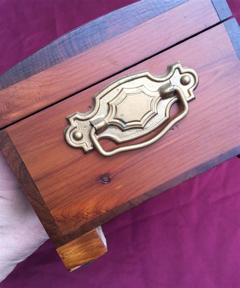 Vintage Wooden Treasure Chest / Jewelry Box / Stash B… - Gem