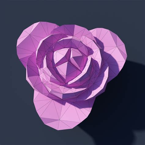 Create your own paper sculpture flower Rose Origami Rose, Office Paper, Low Poly Models, Paper ...