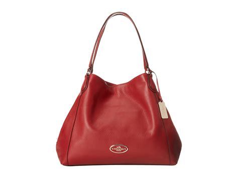 Red Pebble Leather Edie 28 Shoulder Bag :: Keweenaw Bay Indian Community