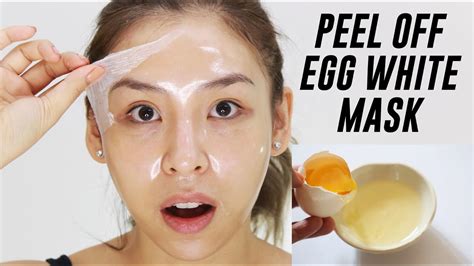 Peel Off Egg White Mask | TINA TRIES IT - YouTube