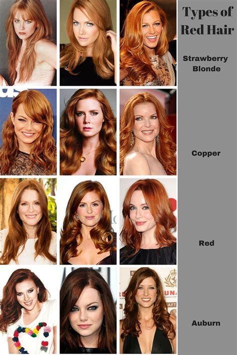 Types of Redheads. You see a lot of colors mislabeled as red hair ...