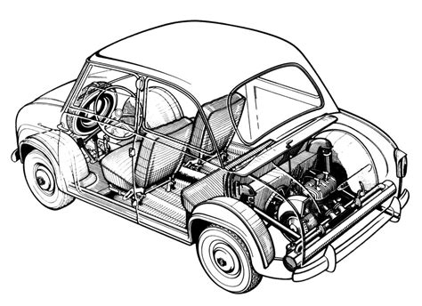 Carsthatnevermadeitetc — Glas Goggomobil T Sedan, 1955. A rear-engined... | Car illustration ...