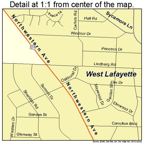 West Lafayette Indiana Street Map 1882862