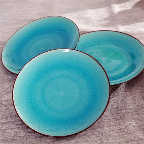 Jingdezhen ceramic crystal glaze dinnerware set 8.5 flat western dishes ...