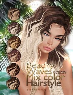 Beachy waves mixc color hairstyle •GOLDEN 6 imvu hair text… | Flickr