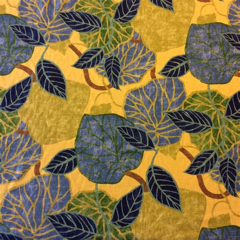 Robert Allen Tropic Scene Modern Bold Leaf Linen Texture Print Linen Cotton Fabric Lime ...