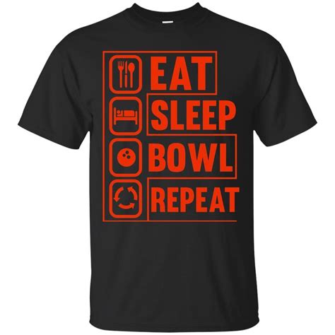 Bowling Shirts For Men Funny - Eat Sleep Bowl Repeat Shirt T-shirt - Amyna