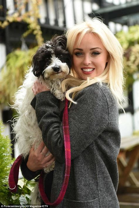 Hollyoaks' Jorgie Porter poses with her dog Lady for K9 magazine | Daily Mail Online