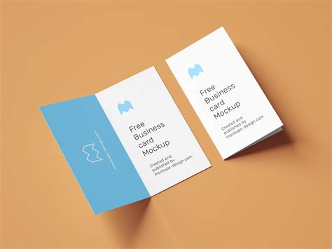 Folded Business Cards Template