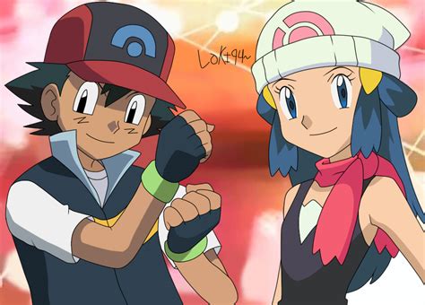 Ash and Dawn by Loki94KZ on DeviantArt