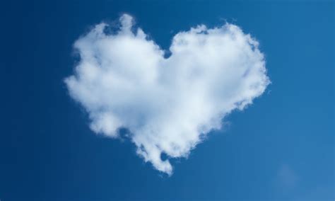 White heart shaped clouds HD wallpaper | Wallpaper Flare