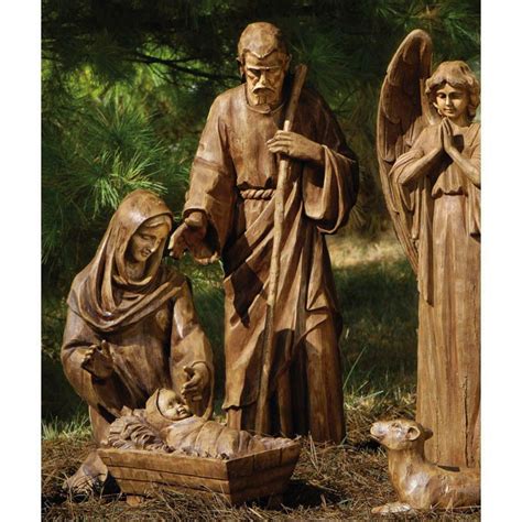 Mary Joseph And Jesus Large Nativity Set | Outdoor nativity, Outdoor nativity scene, Large ...