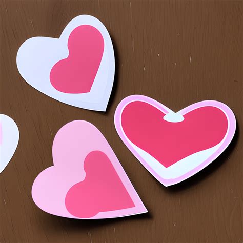 Kawaii Valentines Heart Stickers · Creative Fabrica