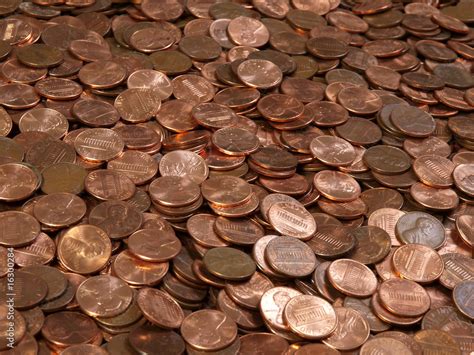 Pile of Pennies Stock Photo | Adobe Stock