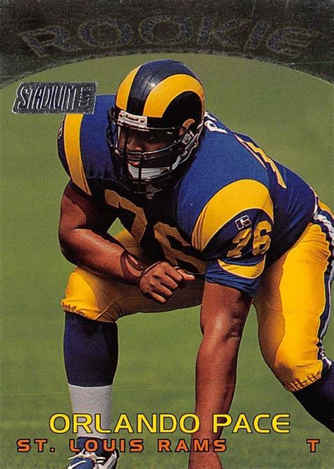 Orlando Pace football card (St. Louis Rams) 1997 Topps Stadium Club ...