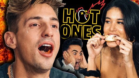 HOT ONES CHALLENGE! (I Cried Eating SPICY WINGS) - YouTube