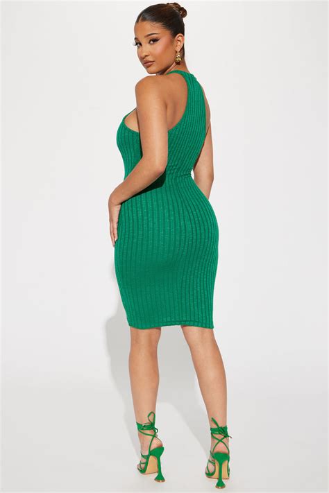 Ashley Ribbed Mini Dress - Green | Fashion Nova, Dresses | Fashion Nova