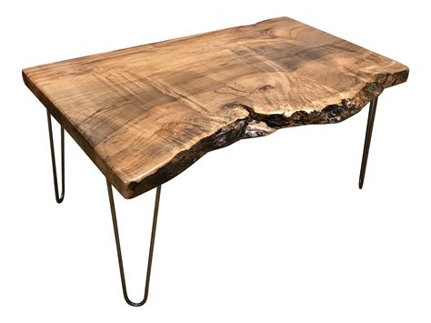 Organic Modern Live Edge Spalted Maple Coffee Table on Chairish.com | Coffee table, Table, Steel ...