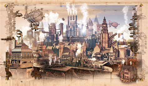 Steampunk Scenery Wall Mural Colorful Photo Gothic Room for - Etsy ...