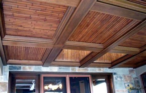 Ceiling made of bamboo slats - absolutely beautiful! Learn more about ...