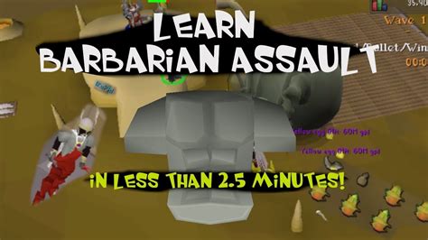 Learn Barbarian assault in 2.5 minutes! (ALL ROLES)!! - YouTube