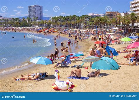 Beaches of Salou, Spain editorial stock photo. Image of beautiful ...