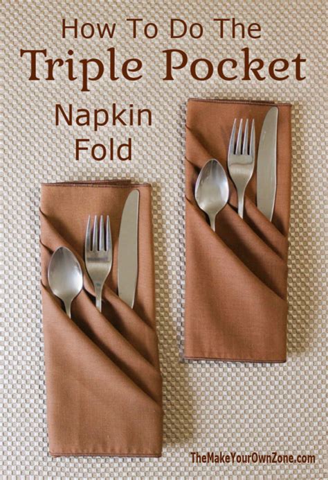 My Favorite Napkin Folding Technique - The Make Your Own Zone