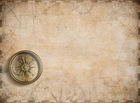 Old nautical map background with compass. Aged compass and nautical treasure map , #AFFILIATE, # ...