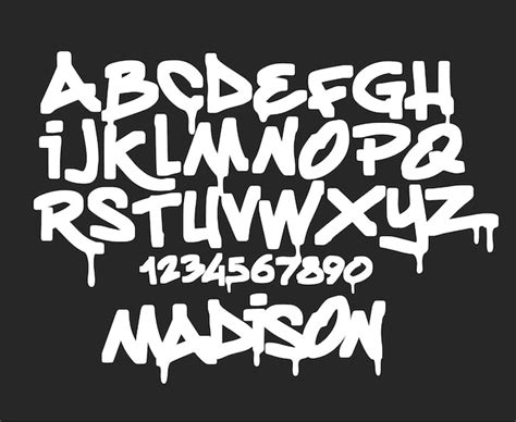 Marker graffiti font, ilustração de tipografia manuscrita | Vetor Premium