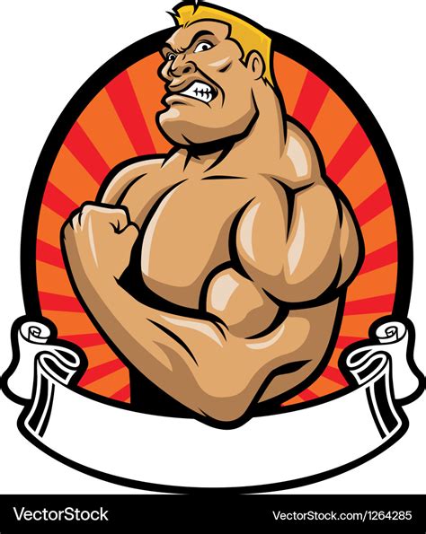 Muscle bodybuilder Royalty Free Vector Image - VectorStock