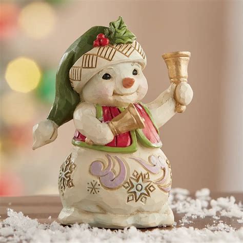 Jim Shore Mini Snowman with Bells | Snowman, Jim shore, Holiday cheer