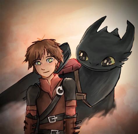 Hiccup and Toothless by Comedicarson on DeviantArt