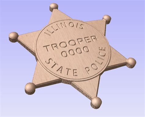 Illinois State Trooper Badge Personalized Custom 3D V CARVED - Etsy